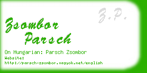 zsombor parsch business card